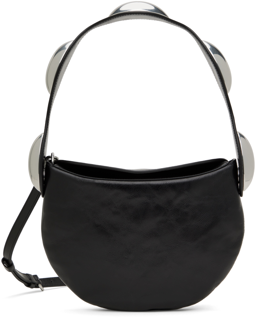 Black Dome Crackle Leather Multi Carry Bag