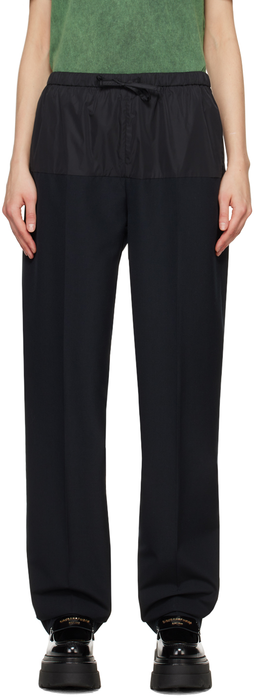 Alexander Wang Black Articulated Trousers In 001 Black