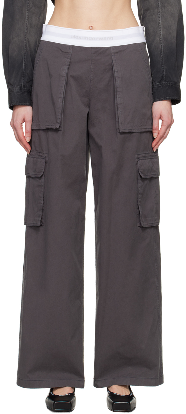 Gray Cargo Rave Trousers