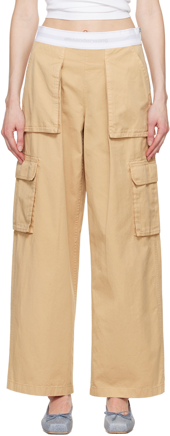 QWANG Men's Cargo Shorts 3/4 Relaxed Fit Below Knee Capri Cargo Pants  Cotton 