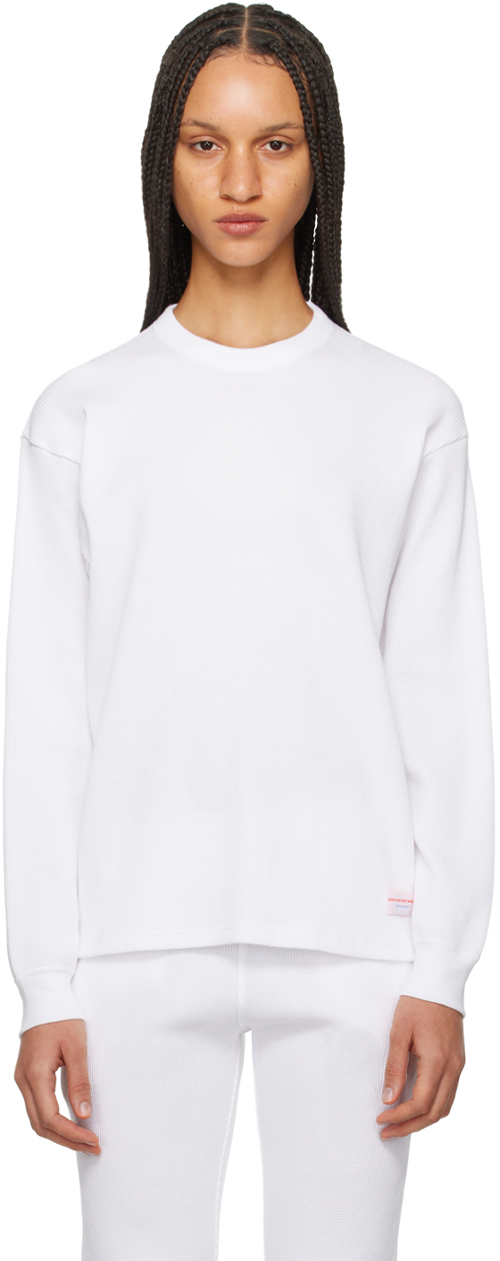 Alexander Wang: White Cropped T-Shirt