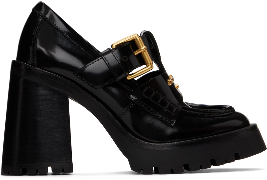 Black Carter Loafer Heels by Alexander Wang on Sale