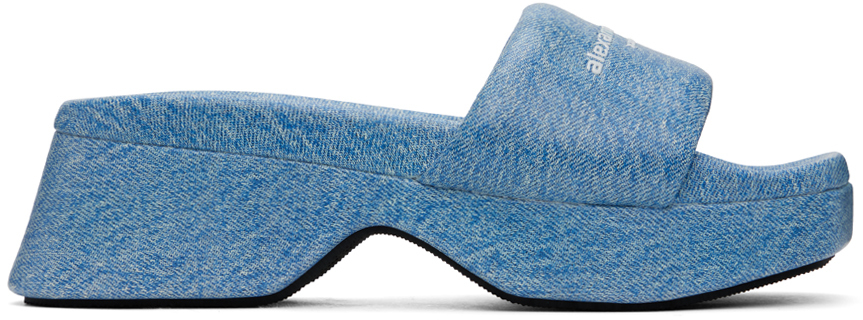 Alexander Wang ☆Trompe L'oeil Denim フロート ヒールサンダル Alexander Wang - Float Slide | HBX - Globally Curated