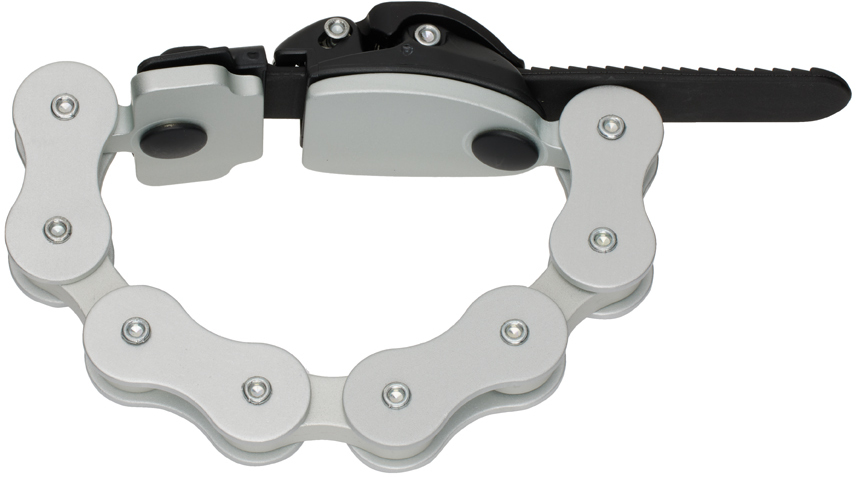Innerraum Silver Object B06 Bike Chain Large Bracelet In White