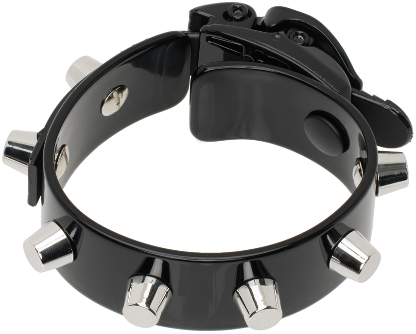 Innerraum Black Object B05 Studs Bracelet In Black Shiny
