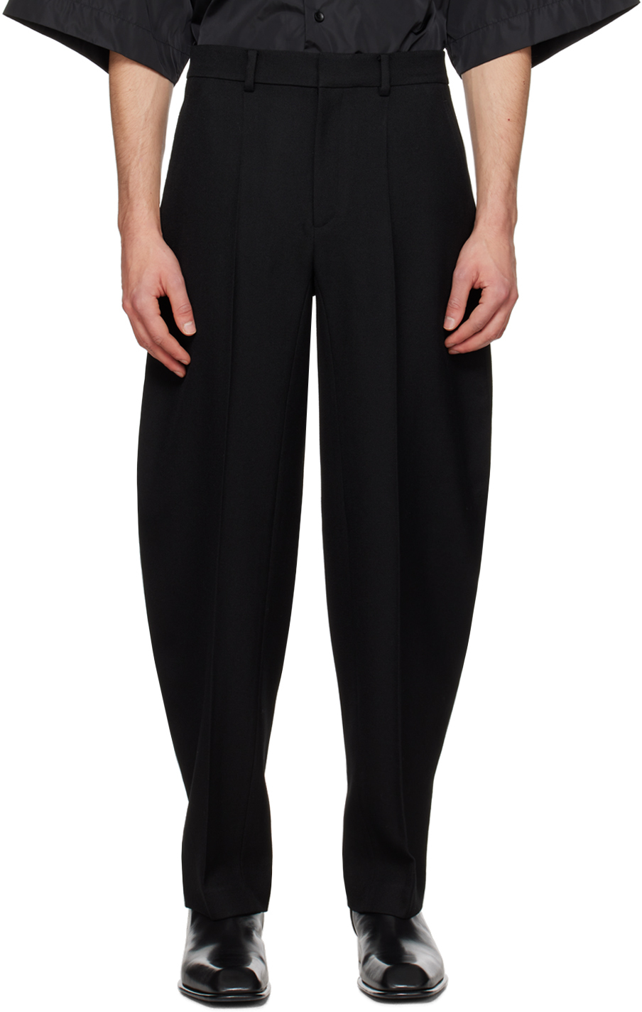 Black Money Clip Tailored Trousers
