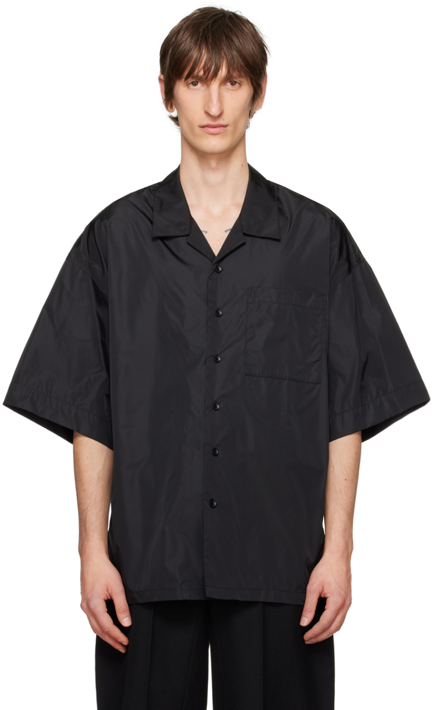 Alexander Wang Black Camp Shirt In 001 Black