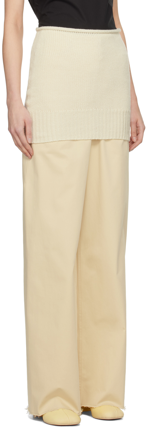 MM6 MAISON MARGIELA OFF-WHITE ROLLED EDGE MINISKIRT