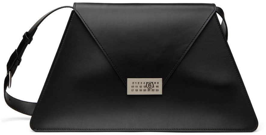 Mm6 Maison Margiela Black Numbers Large Bag In T8013 Black
