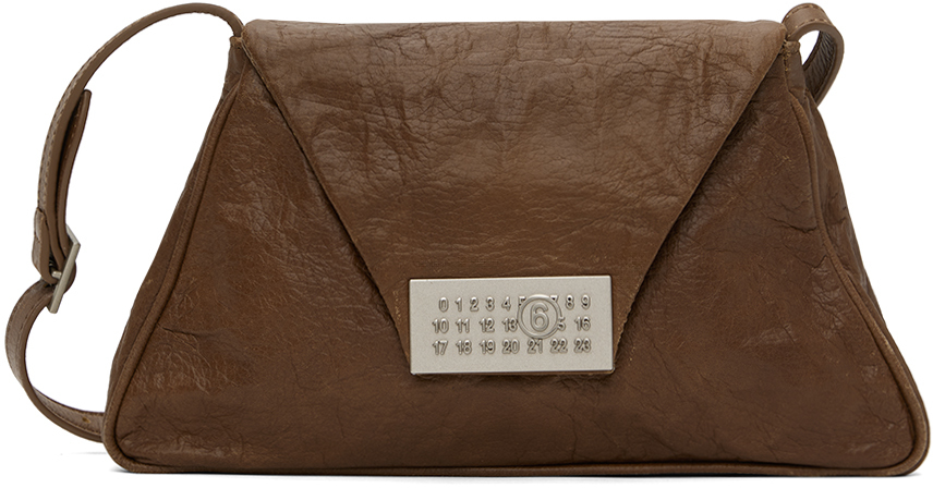 Mm6 Maison Margiela Brown Numeric Medium Shoulder Bag In T2248 Rustic Brown