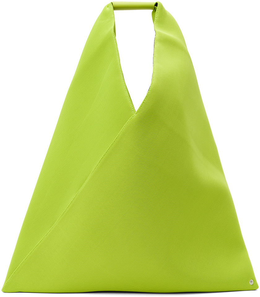 Mm6 Maison Margiela Green Classic Triangle Crossbody Tote In T7280 Lime Green