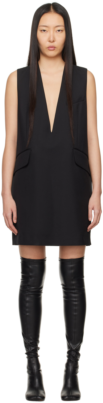 Black V-Neck Minidress