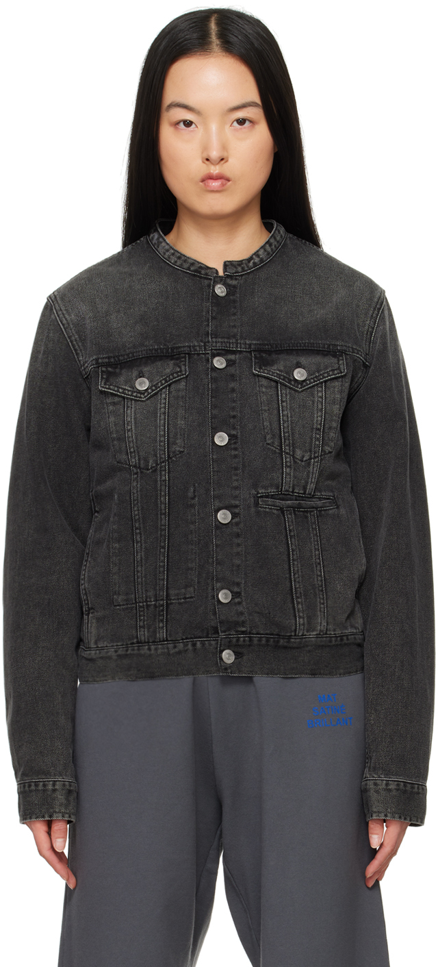 maison margiela collarless denim jacket