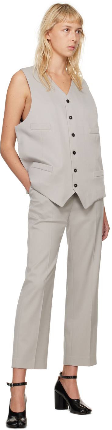 Mm6 Maison Margiela V-neck Padded Waistcoat In 858 Taupe