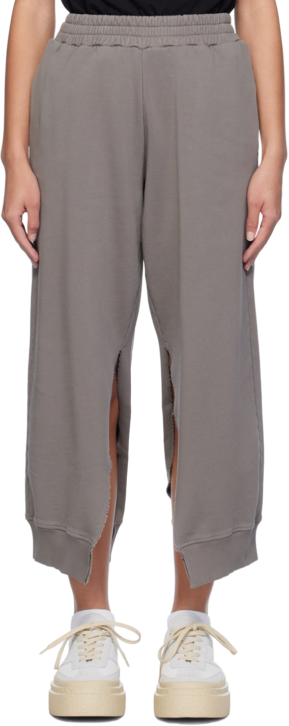 Mm6 Maison Margiela Taupe Vented Sweatpants In 803 Taupe