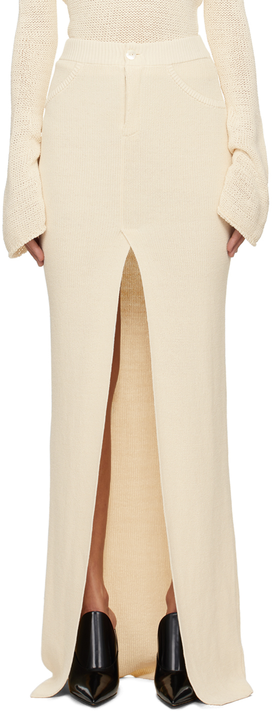 Off-White Sei Maxi Skirt by Aya Muse on Sale