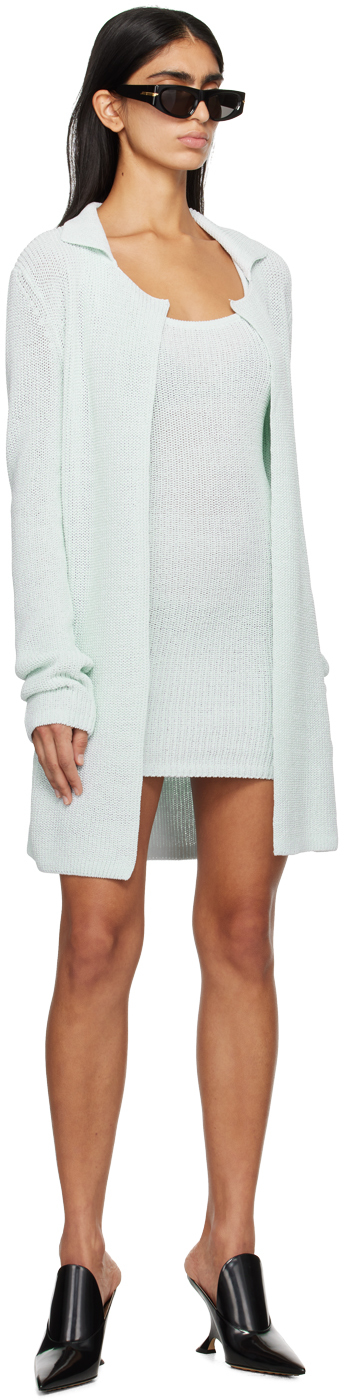 Shop Aya Muse Blue Belu Cardigan In Sky Melt