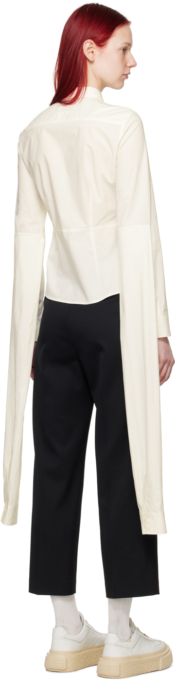 Mm6 Maison Margiela Off-white Extended Shirt In 101 Off White