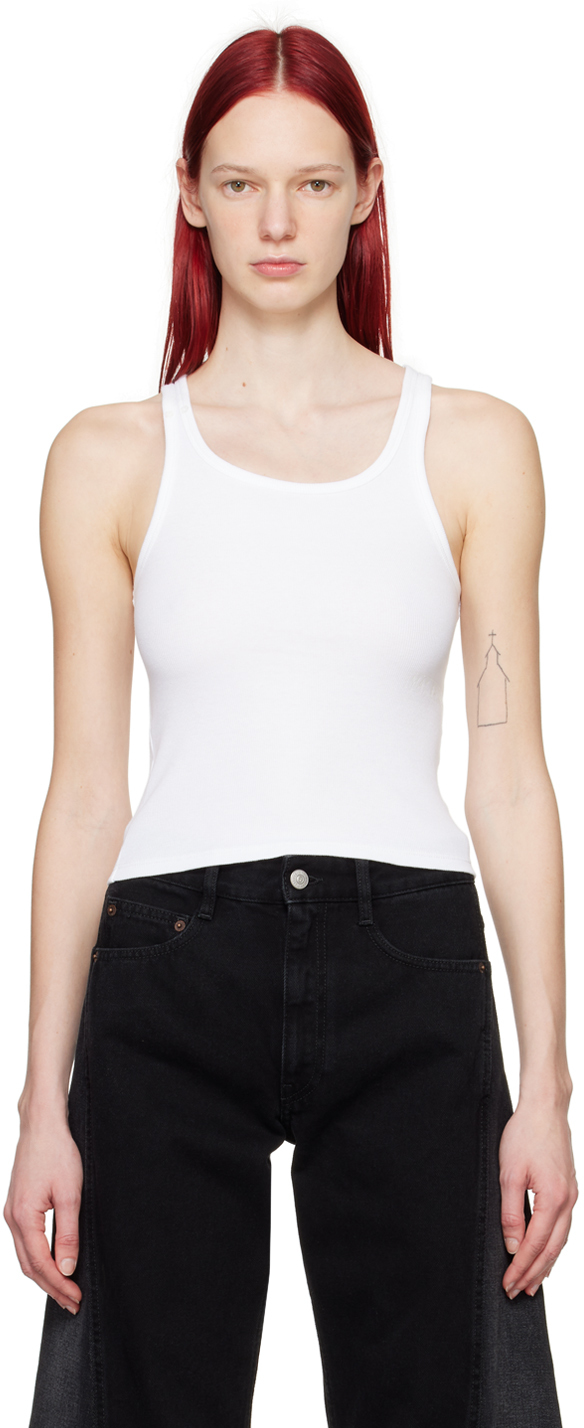 Jean Blanc Déchiré Maison Margiela – Coupe Relaxed, Taille 44, Fabriqué En Italie
