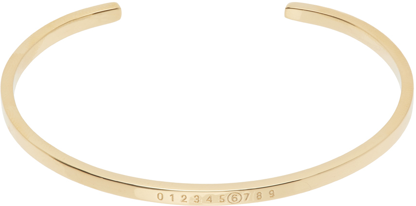 Gold Numeric Minimal Signature Bracelet