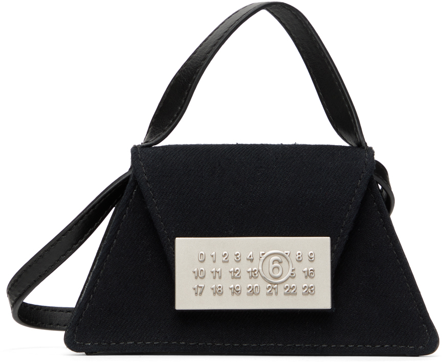 Mm6 Maison Margiela Black Numeric Mini Bag In H8588 Black/black