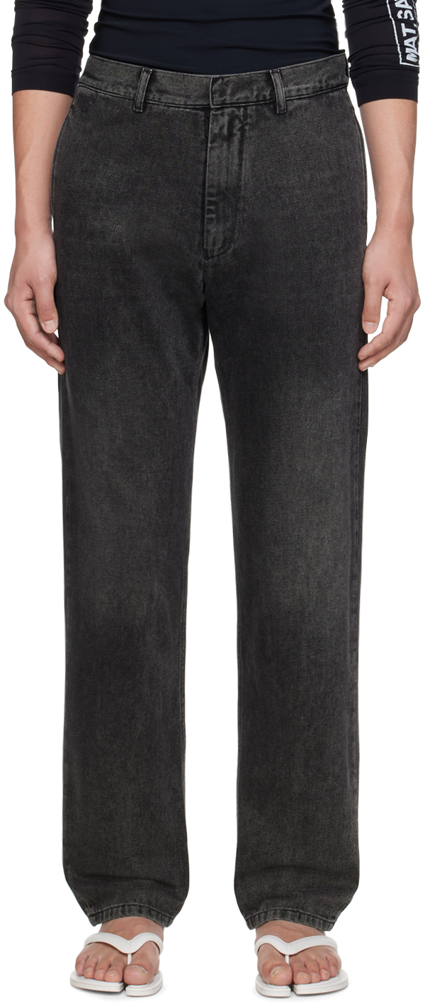 Black Faded Jeans by MM6 Maison Margiela on Sale