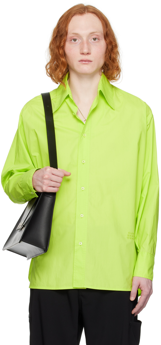 Green Buttoned Shirt by MM6 Maison Margiela on Sale