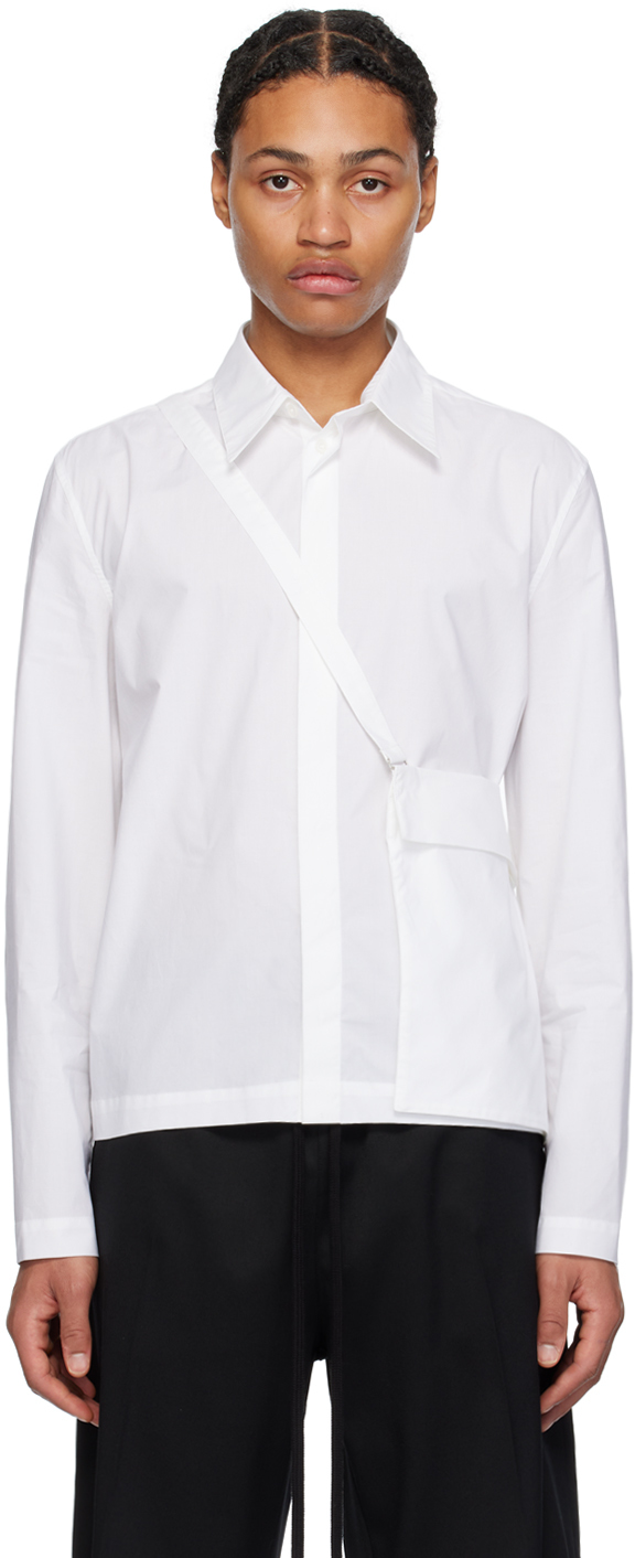 Mm6 Maison Margiela White Detachable Pouch Shirt