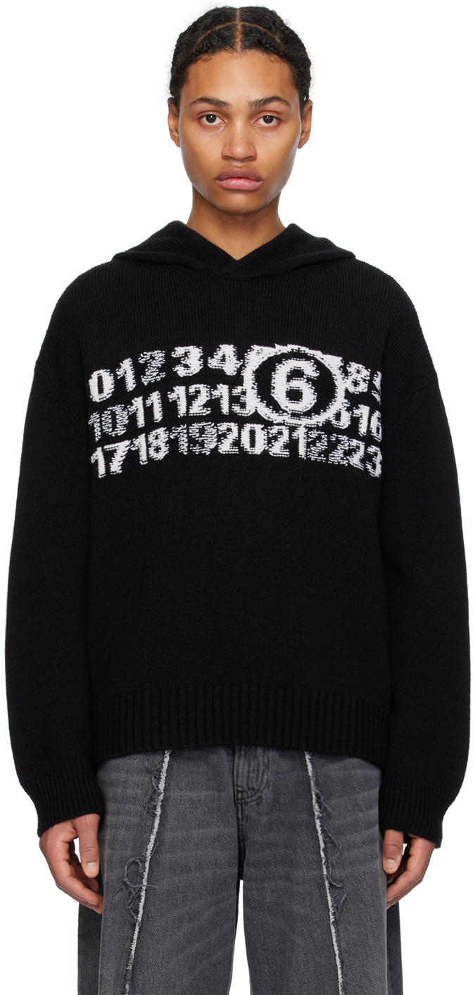 Black Jacquard Hoodie