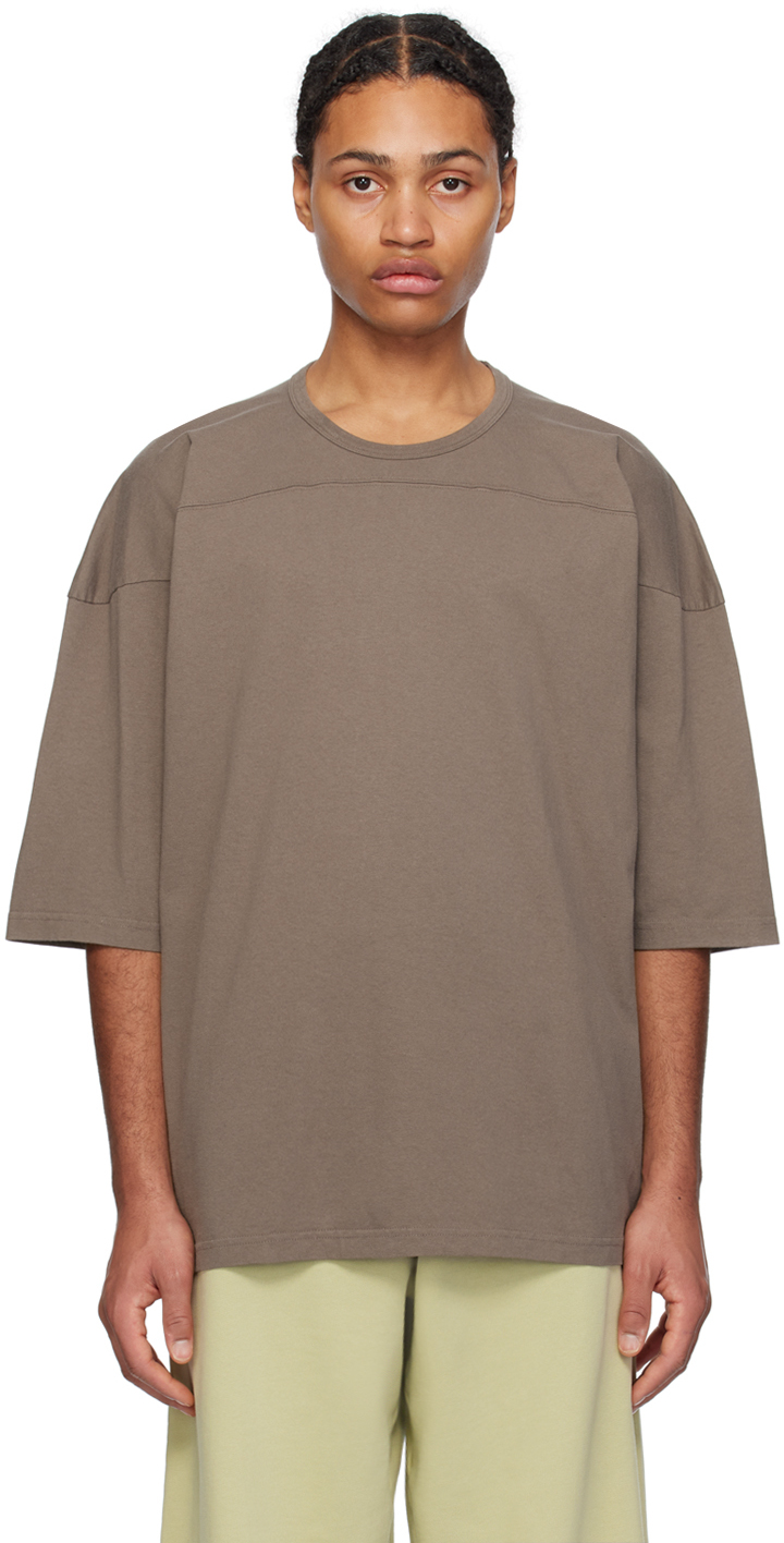 Mm6 Maison Margiela Taupe Dropped Shoulder T-shirt In 803 Taupe