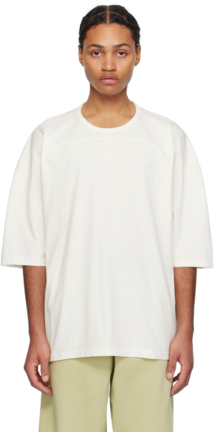 Mm6 Maison Margiela White Dropped Shoulder T-shirt In 101 White