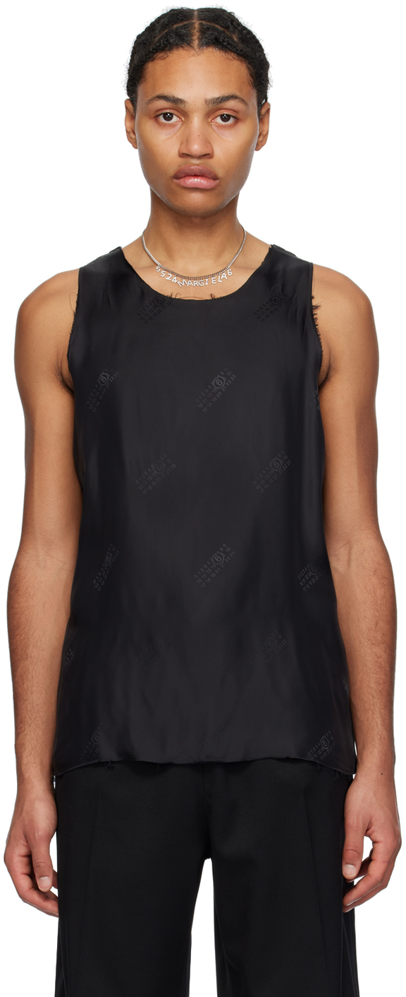 Black Paneled Tank Top