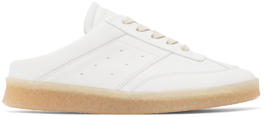 Mm6 Maison Margiela Off-white 6 Court Trainers In T1002 Bright White