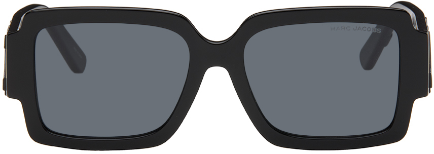 Marc Jacobs Black 'the ' Square Sunglasses In 80s Blck Whte