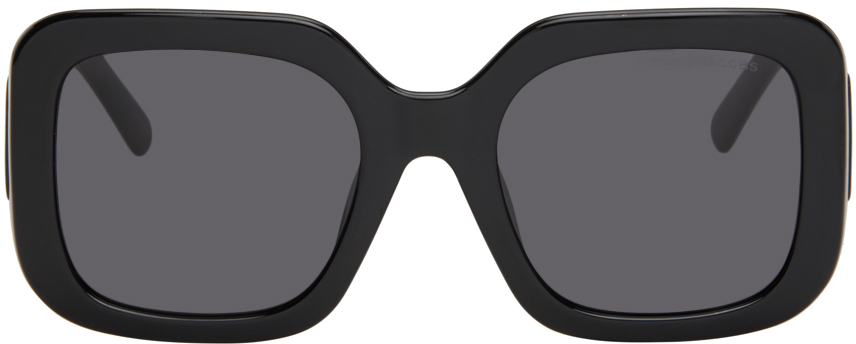Marc Jacobs Black Square Sunglasses In 807 Black