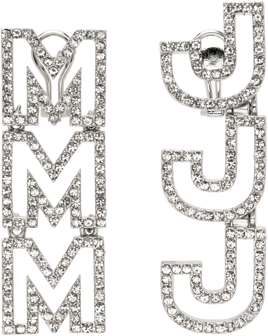 【関税込み】Marc Jacobs シルバー Mj ロゴ Crystal ピアス marc-jacobs-silver-mj-logo-