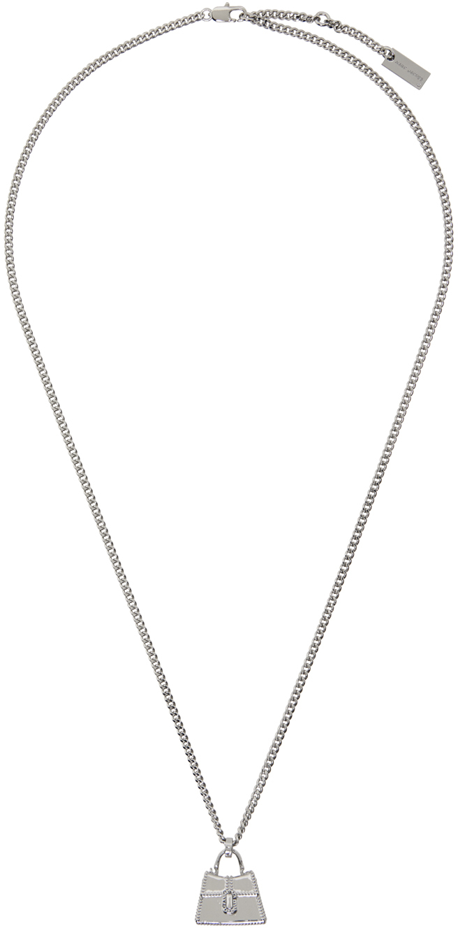 Marc Jacobs Silver 'the St. Marc' Necklace In 029 Light Silver