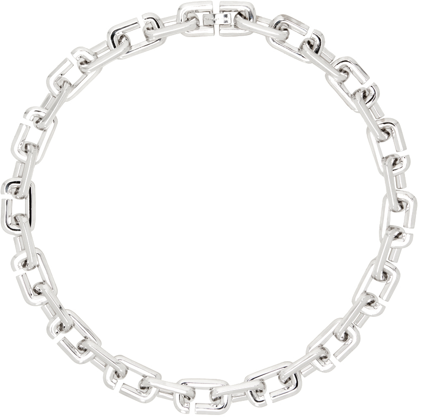 Marc Jacobs Silver 'the J Marc Chain Link' Necklace In 040 Silver