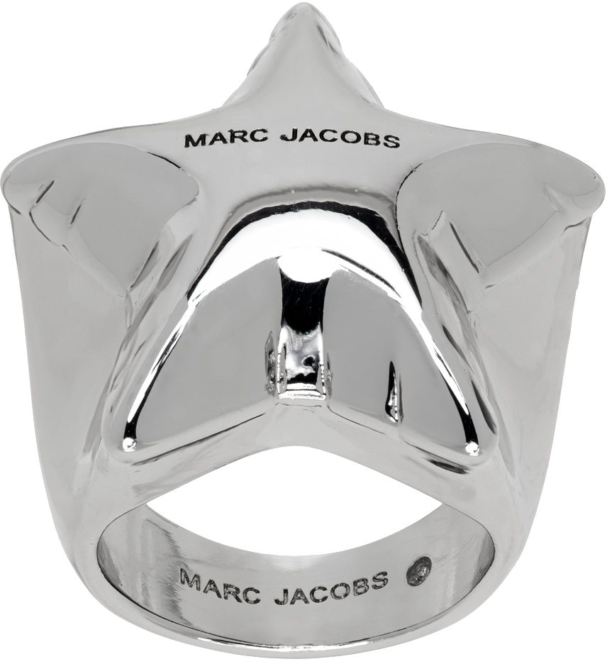 Marc Jacobs Silver 'the Balloon Signet' Ring In 040 Silver