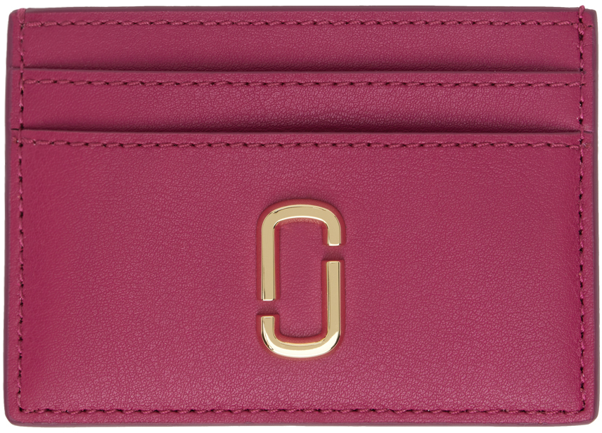 Marc Jacobs Pink 'the J Marc' Card Holder In 955 Lipstick Pink