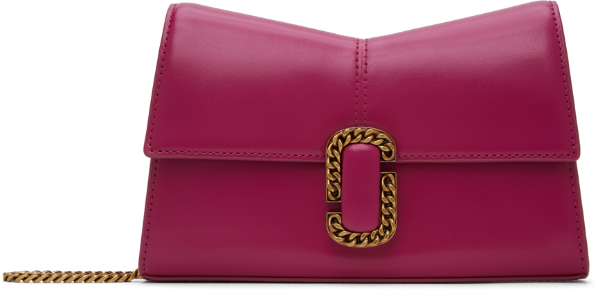 Marc Jacobs Pink 'the St. Marc Chain Wallet' Bag In 955 Lipstick Pink