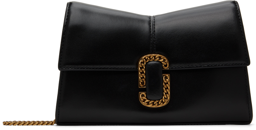 Marc Jacobs Black 'the St.marc Chain Wallet' Bag In 001 Black