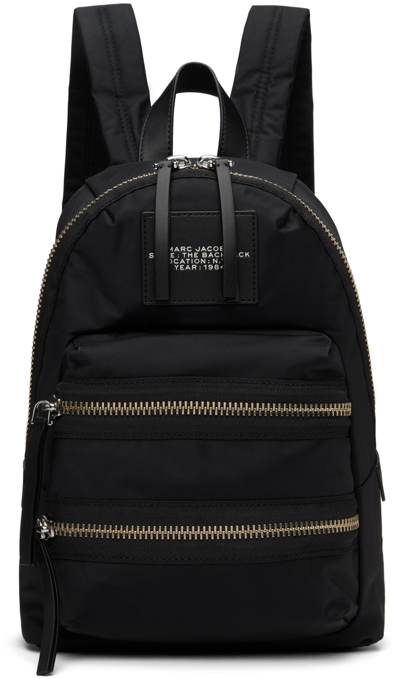 Marc Jacobs Black 'the Biker Nylon Medium' Backpack In 001 Black