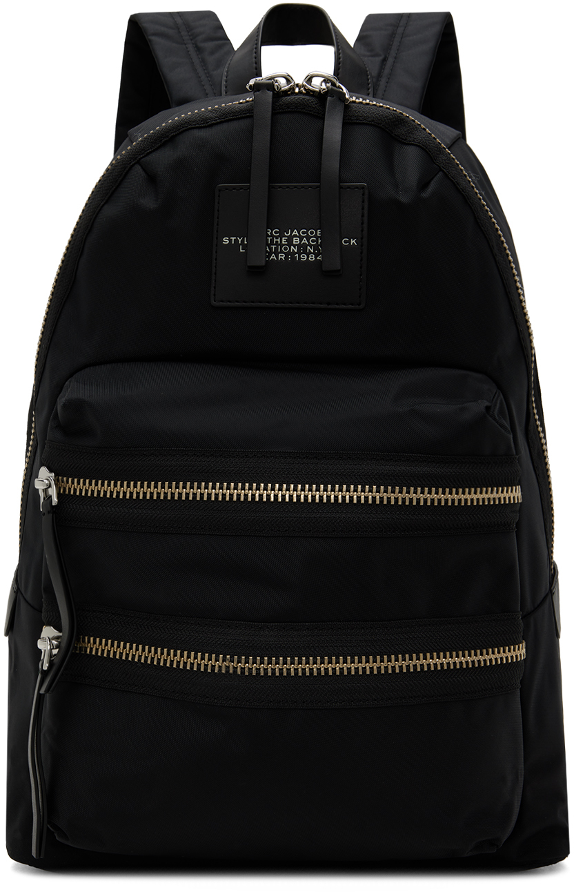 Black 'The Biker Nylon Large' Backpack