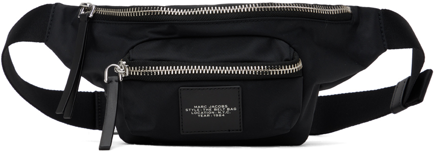 Marc Jacobs Black 'the Biker Nylon Belt Bag' Pouch In 001 Black