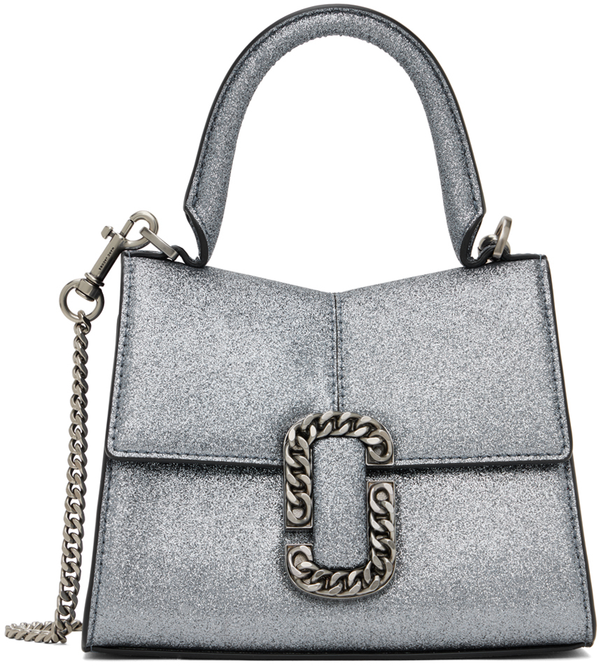 Silver 'The Galactic Glitter St. Marc Mini' Top Handle Bag