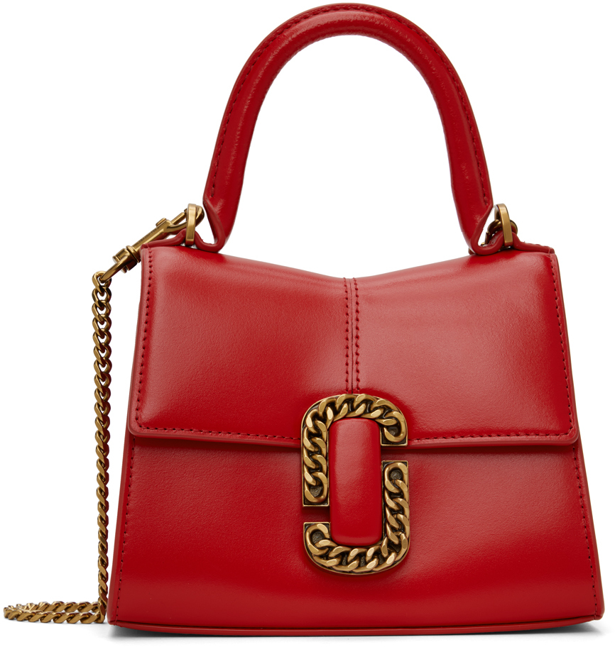 Shop Marc Jacobs Red 'the St. Marc Mini' Bag In 617 True Red