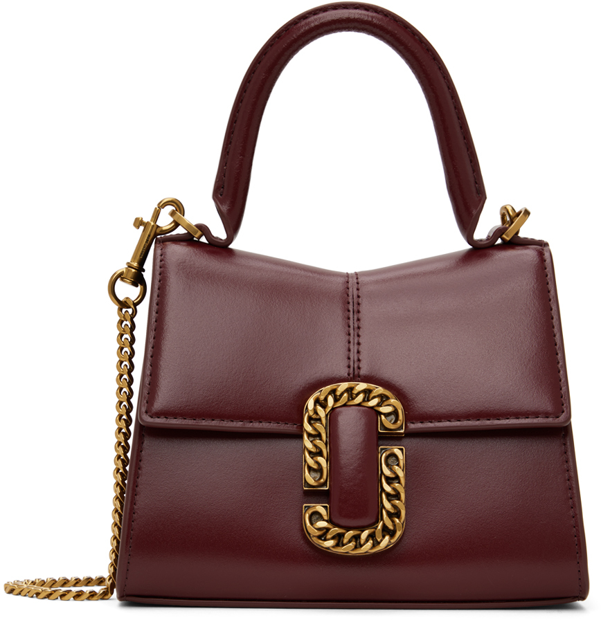 Marc by Marc Jacobs Leather Crossbody Bag Burgundy