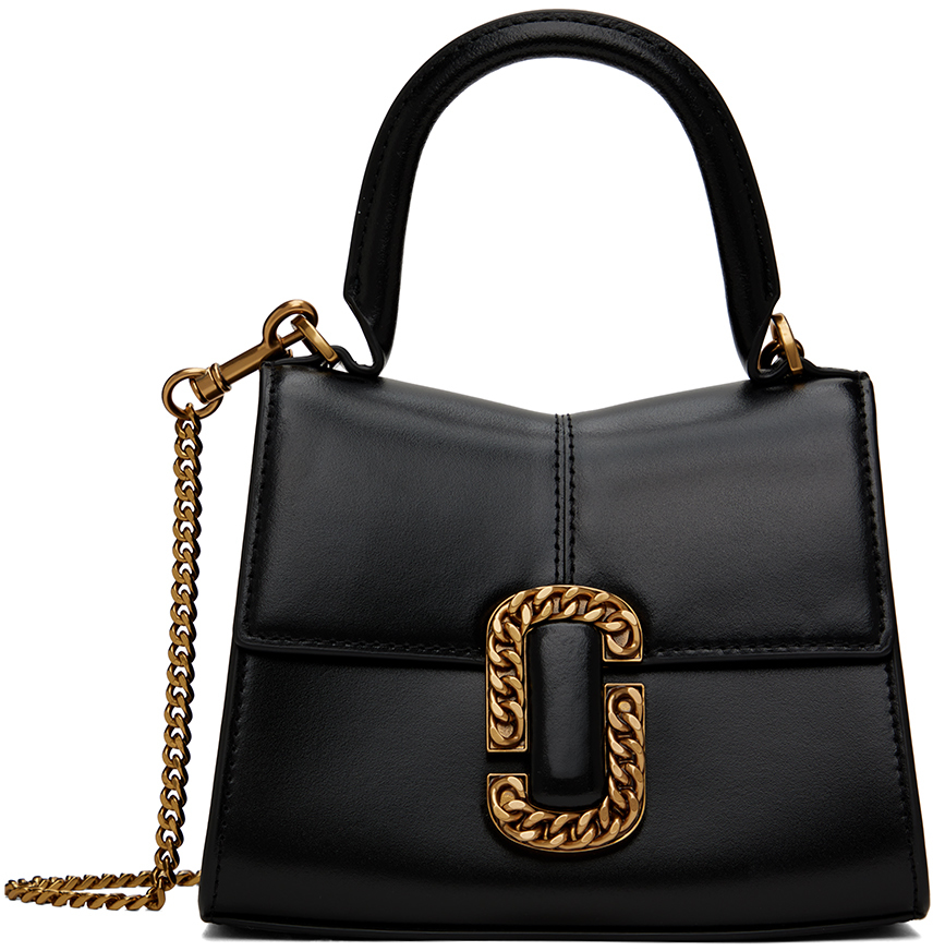 Marc Jacobs Black 'the St. Marc Mini' Top Handle Bag In 001 Black