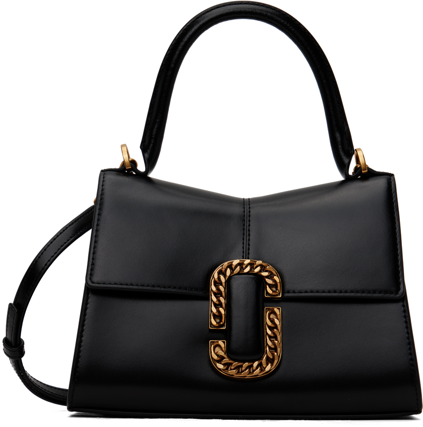 Shop Marc Jacobs Black 'the St. Marc Top Handle' Bag In 001 Black